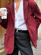 LIZAKOSHT  -  Wine Red Lapel Blazer Women Single Breasted Patchwork Long Sleeve Jackets New Elegant Chic Street Casual Commute Jacket 2025